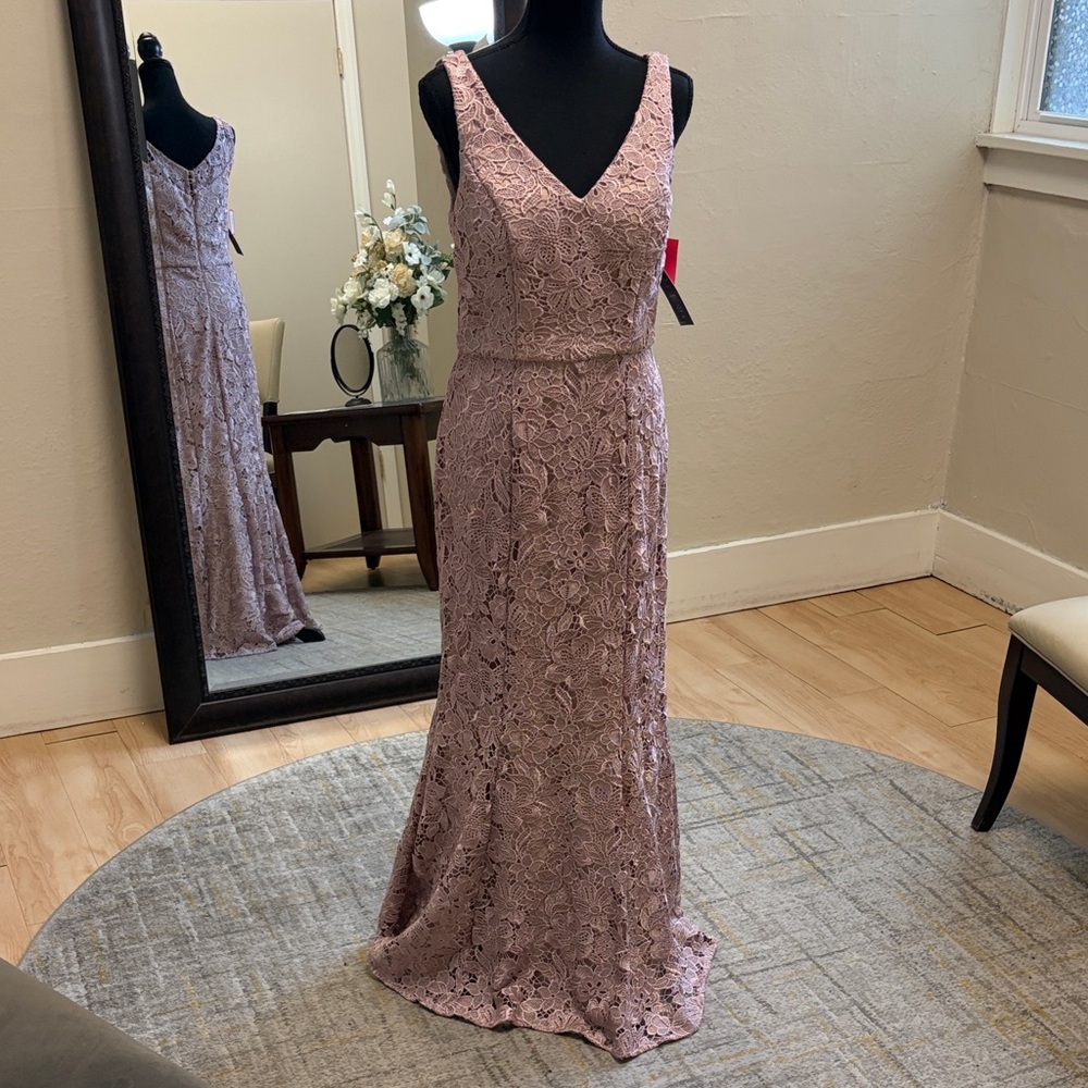Size 6 JS Collections Blush Lace Gown